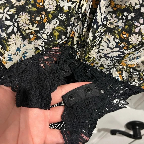 INTIMATELY FREE PEOPLE Say It To Me Bodysuit in Black Multi Floral // XS - Picture 8 of 9